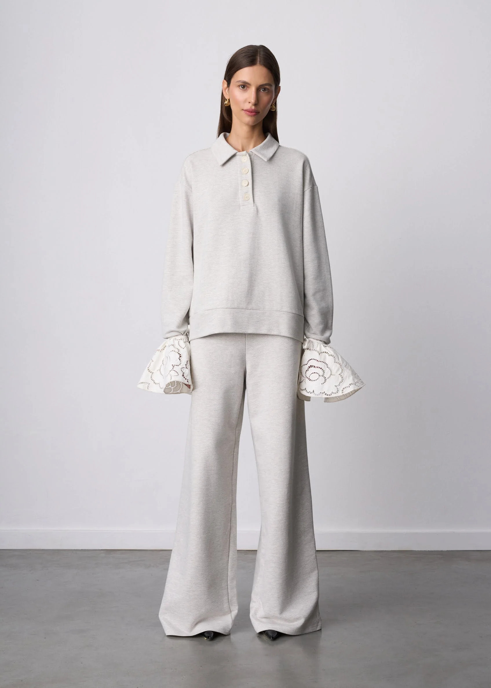 BLUZA ALINA GREY MELANGE - Image 3