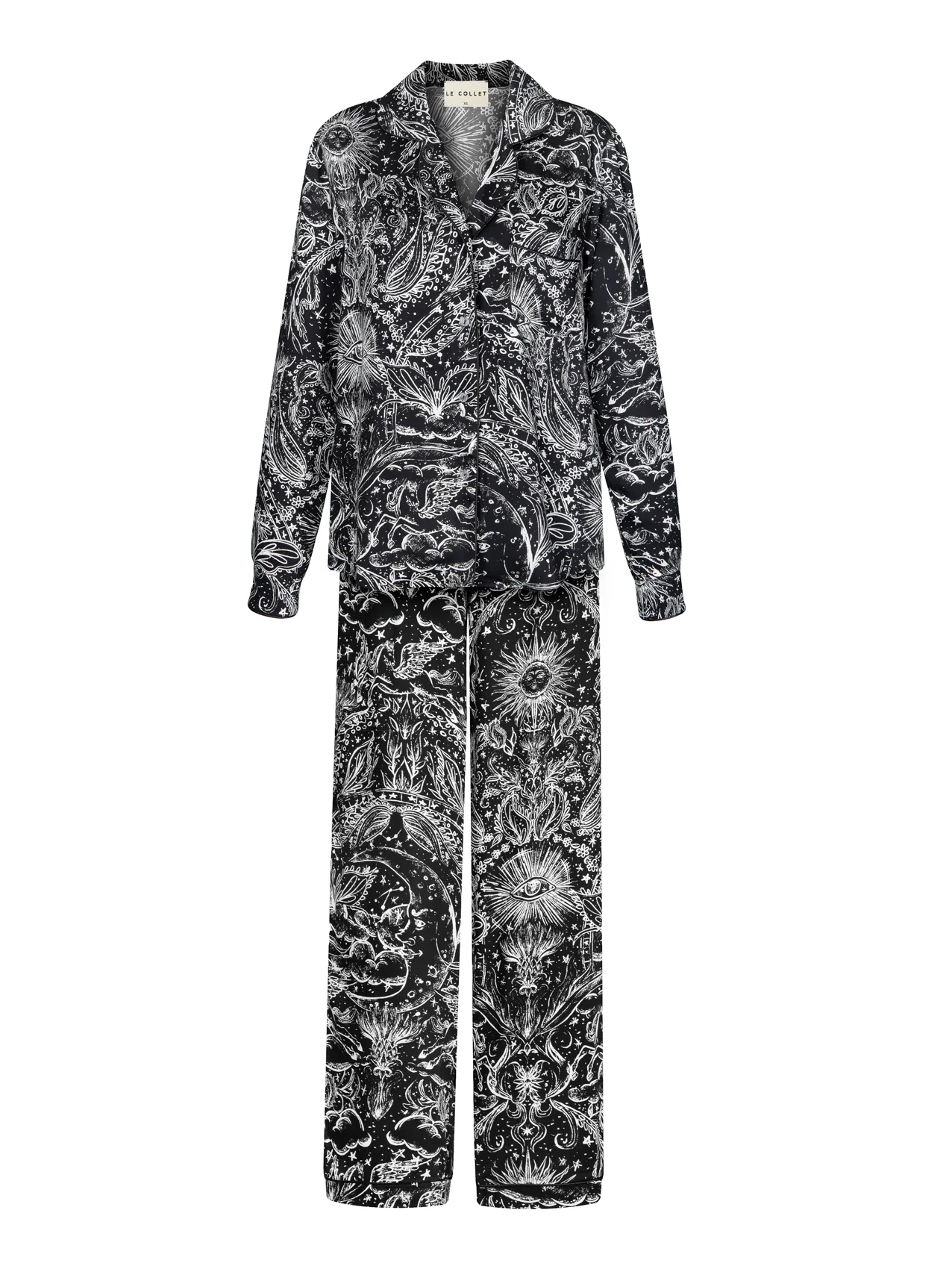 KOSZULA SIESTA PYJAMA BLACK - Image 3