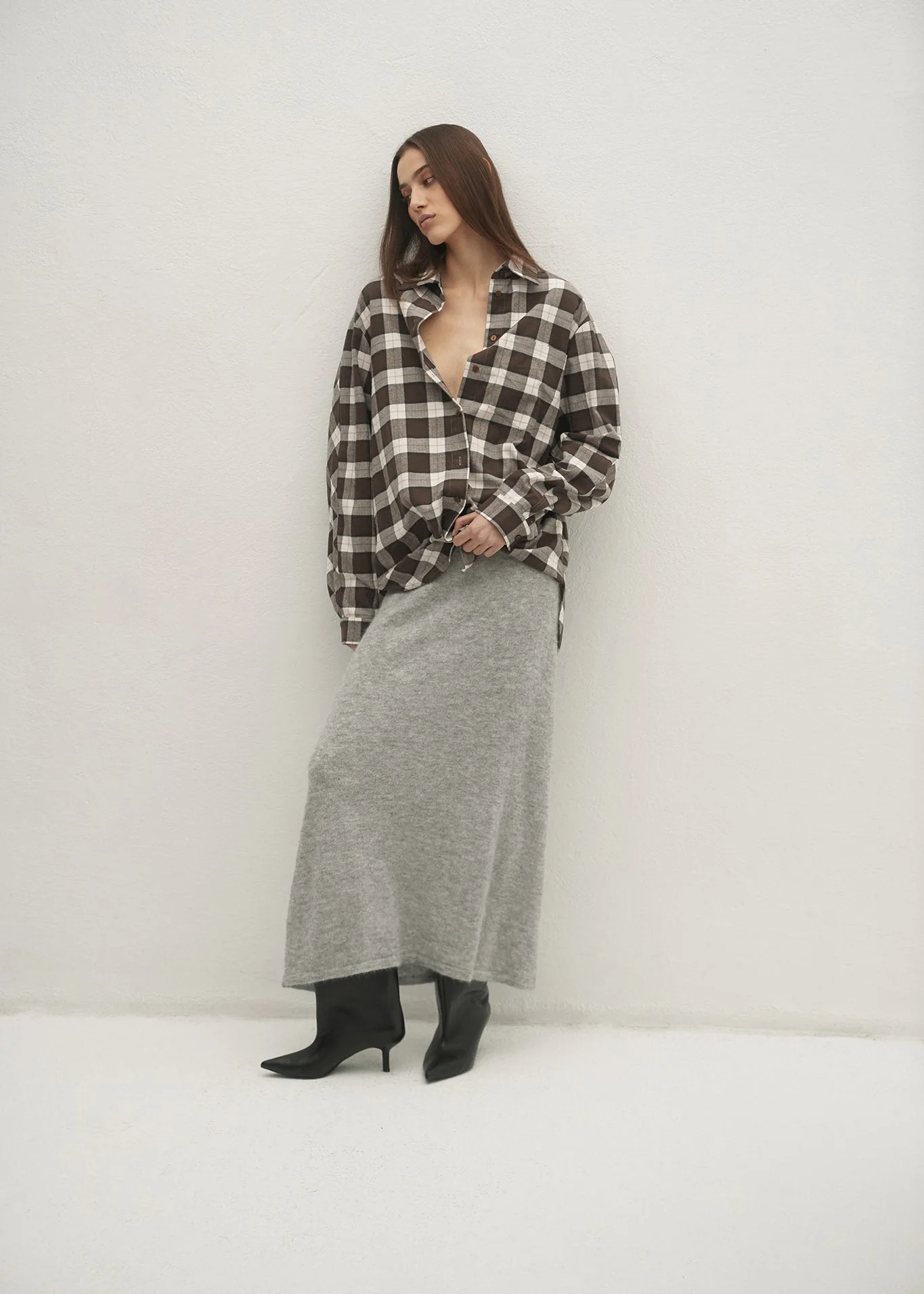 SPÓDNICA AVILA LIGHT GREY - Image 4