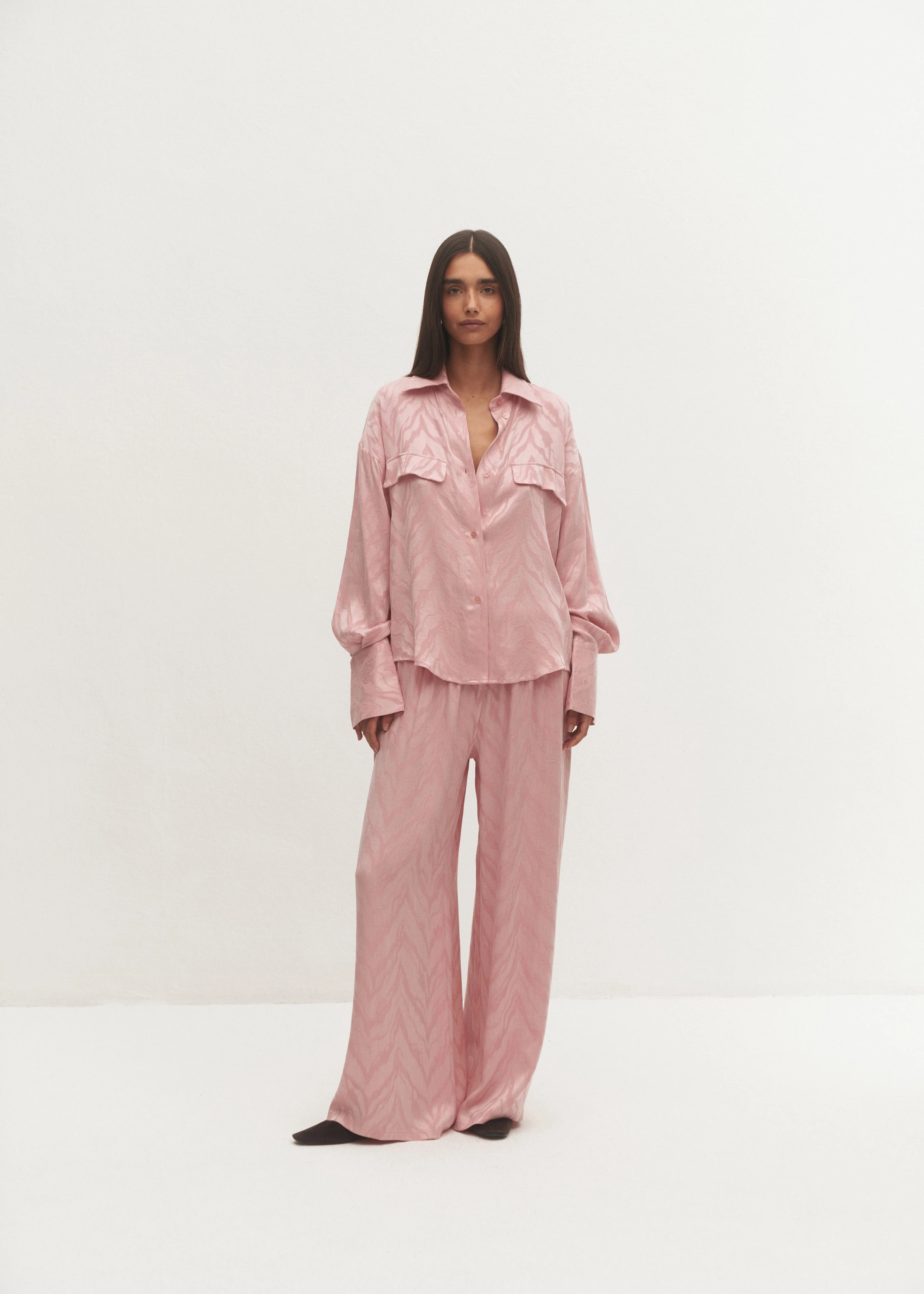 SPODNIE CARLA PINK WOOD - Image 3