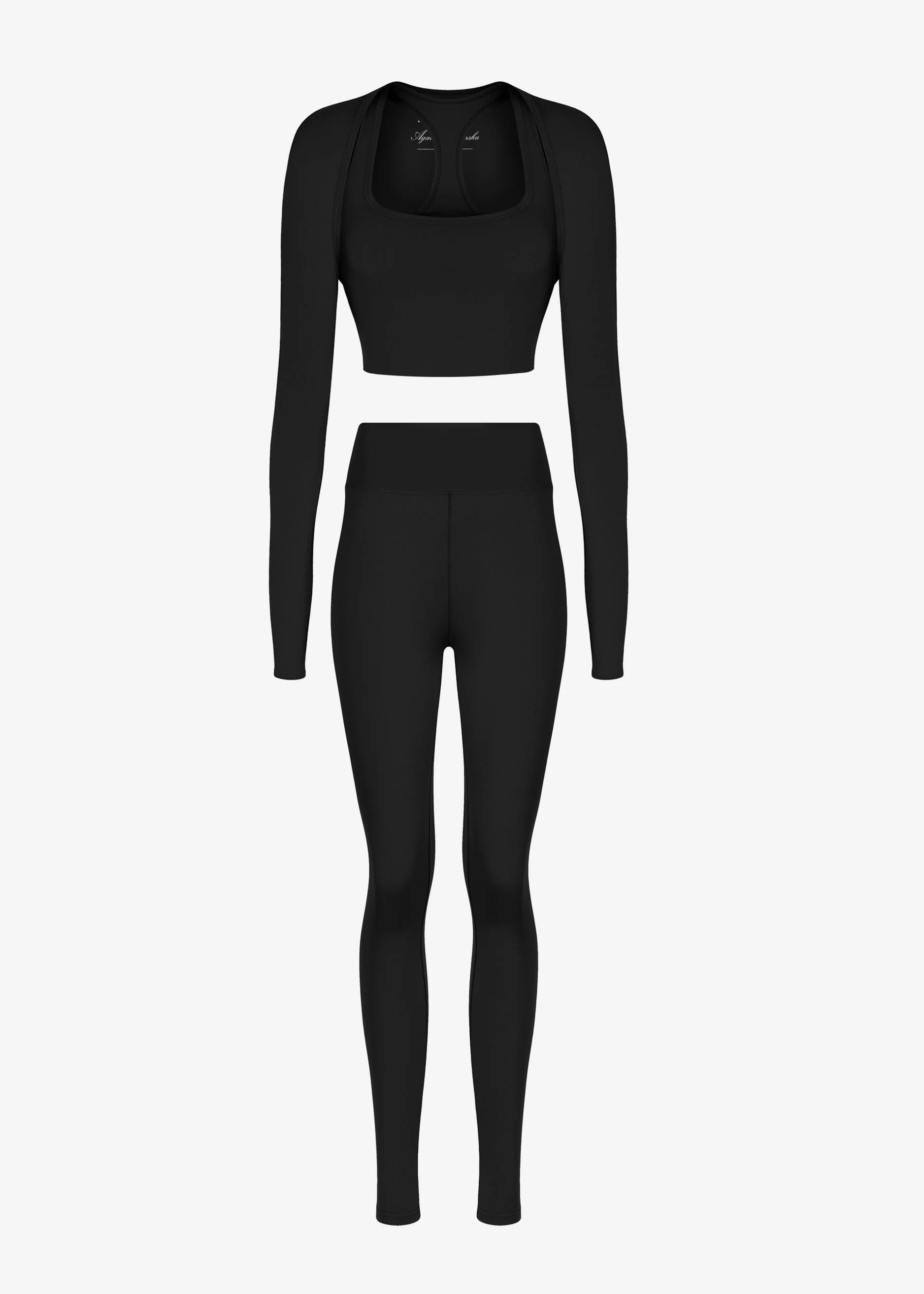 SPORTOWY TOP Z RĘKAWKAMI FLOW BLACK - Image 11